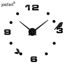 new clock watch wall clocks Large Wall Stickers  home decoration Living Room 3d diy Acrylic mirror horloge free hot shipping 2024 - buy cheap