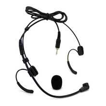 Fone de ouvido com microfone condensador duplo, com fio, entrada de 3.5mm, parafuso externo com tampa para transmissor sem fio 2024 - compre barato