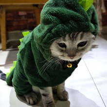 Winter Cat Clothes Dinosaur Design Pet Clothing For Small Cats Funny Hoodie Costume Pets Kitten Warm Coat Supplies XS-XXL 2024 - buy cheap