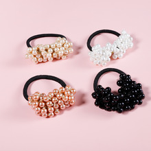 Women Hair Accessories Pearls Beads Headbands Ponytail Holder Girls Scrunchies Vintage Elastic Hair Bands Rubber Rope Headdress 2024 - buy cheap