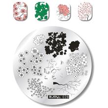 Flower Pattern Round Nail Art Stencil Moon Star Sky Image Nail Stamping Plates Manicure Template Stamp Tools 2024 - buy cheap