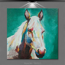 Pintura a óleo em tela de cavalo, pinturas de animais para parede da sala de estar arte de parede faca mapeável abstrata moderna pintada à mão 17 2024 - compre barato