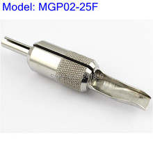 Tubo de agarre Magnum plano de tatuaje de acero inoxidable FT25 de 22mm, suministro de punta plana Magnum 25, MGP02-25F # 2024 - compra barato
