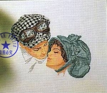 Free delivery Top Quality popular counted cross stitch kit classic kiss kissing, wonderful kiss, two head 2024 - buy cheap