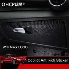 QHCP Car Copilot Storage Box Sticker Leather Glove Box Anti-Kick Mat Anti-dirty Pad Interior Accessory Fit For Alfa Romeo Giulia 2024 - buy cheap