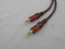 Señal de cable de Audio de 3,5 a 3,5 líneas, color marrón, chapado en oro, 1,5 M, 4,8 pies 2024 - compra barato