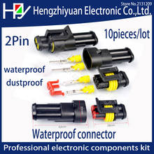 Hzy 10Kit 10pieces/lot 2 Pin Way Waterproof Electrical Wire Connector Plug Automobile waterproof connector car waterproof plug 2024 - buy cheap