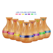300ml aroma oil Diffuser USB Air humidifier ultrasonic strong mist maker wood grain with 7 colors LED night light for home offic 2024 - buy cheap