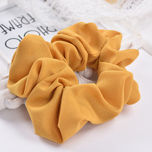 Feminino meninas scrunchies, cor sólida chiffon rabo de cavalo suporte, acessórios para o cabelo, faixas de cabelo elástico, cabelo scrunchy, cordas de cabelo 20 pçs 2024 - compre barato