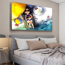 Embellecedor de lienzo impreso HD para mujer joven, pintura relajante en silla de playa, decoración del hogar, para sala de estar, fotos de dormitorio, 1 pieza 2024 - compra barato