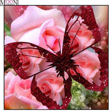 MOONCRESIN DIY Diamond Embroidery Rose Model Dutterfly Painting Cross Stitch Full Square Drill Rhinestone Mosaic Decoration Art 2024 - buy cheap