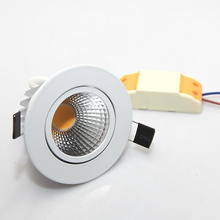 Free Dimmable 5W 7W Led Downlight High Brightness LED COB Recessed Ceiling Lamps Warm/Cool white AC85-265V Indoor LED Lights 2024 - buy cheap