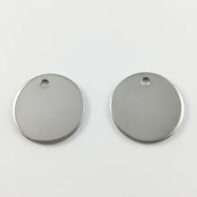 200pcs/lot DIY Silver Tone Round Stainless Steel Blank Stamping Pendants Jewelry Component  Personalized Pet Tags 2024 - buy cheap