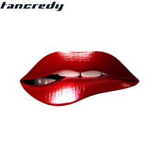Tancredy Car Styling 17*8cm Red Foxy lips Car Stickers Funny Vinyl 3D Car Door Window Whole Body Motorcycle Stickers Decal 2024 - buy cheap