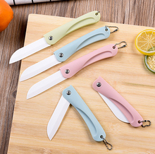Pocket Pare Slice Picnic Cutlery Peel Fold Knife Ceramic Peeler keychain Cutter Lunch bag box Fruit Cut Vegetable Kitchen 2024 - buy cheap
