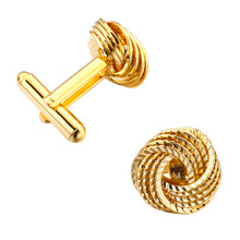 KC high quality copper gold Cufflinks twist men French shirt wedding Cufflinks wholesale manufacturers 2024 - buy cheap