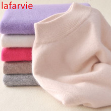 Lafarvie Autumn Winter Quality Cashmere Sweaters Women Fashion Female Soft and Comfortable Warm Slim Knitted Pullovers Hot Sale 2024 - buy cheap