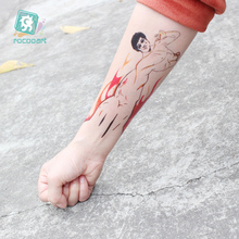 Татуировка-наклейка китайская кунг-фу Rocooart, искусственная Татуировка кулака, боди-арт, водостойкая временная татуировка, татуировка на арабском языке, английские слова, татуировка 2024 - купить недорого