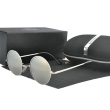2019 polarizadas UV400 gafas de sol hombre de Metal nuevo Retro marca diseñador Vintage Punk sol redondo gafas mujer UV400 NX 2024 - compra barato