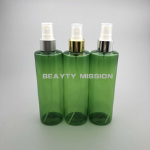 250ML 24pcs/lot Green Plastic Makeup Spray Bottle With Fine Spray Pump,Empty Cosmetic Containers, Personal Care Toner Bottles 2024 - buy cheap