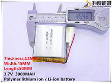 Li-po bateria de polímero de lítio 3.7 V 3000 114550 mah fonte de energia móvel tablet navegador GPS 2024 - compre barato