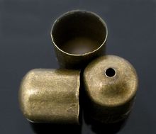 Doreenbeads colar de bronze, 100 pçs, com ponta fina do fecho, 10x11mm (cabe 9mm) 2024 - compre barato