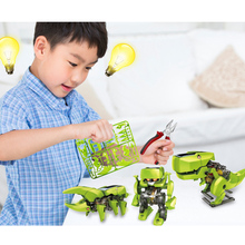 3 in 1 Funny Transformation Using Solar Energy Robot/Dinosaur/Drill/Insert DIY Assembled Toy PUZ for Children Kids Educational P 2024 - buy cheap