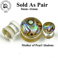 1 Pair Ear Gauge Mother of Pearl Abalone Ear Lobe Piercing Double Flare Acrylic Ear Tunnel Plugs Expander Taper Body Jewelry 2024 - buy cheap