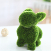 Креативные зеленые флокированные игрушки в форме животного, альпака, собака, искусственное растение, детские подарки, настольные украшения 2024 - купить недорого
