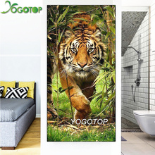 YOGOTOP-Cuadro de tigre del bosque con diamantes de imitación, bordado con diamantes cuadrados o redondos, arte artesanal, YY788 2024 - compra barato