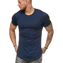 Camiseta masculina manga curta, camiseta casual de alta qualidade com bolso costurado e manga curta 2024 - compre barato