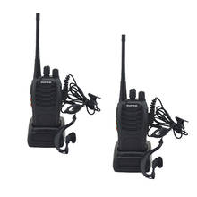 Baofeng-rádio de comunicação bidirecional, walkie talkie, uhf, 888s, uhf, 400-470mhz, 16 canais, transceptor portátil, com peça auricular 2024 - compre barato