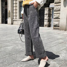2019 spring and autumn new straight suit pants women ins super fire Korean version of loose wide leg casual pants for women 2024 - buy cheap