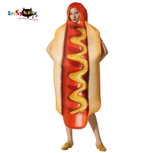 Eraspooky Men's Funny 3D Print Sausage Food Hot Dog Costumes Cartoon Halloween costume for adult Festival Fancy Dress Women 2018 2024 - buy cheap