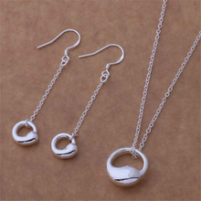 AS143 Hot Sale Silver Plated Color Jewelry Sets For Women Wholesale High Quality Classic Earring 157 + Necklace 261 2024 - buy cheap