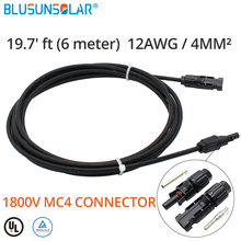 10PCS Of PV Solar PV Connector With 6 Meter (12AWG) 17FT 4mm2 PV Extension Cable For Solar Panel With PV ConnectorSolar 2024 - buy cheap