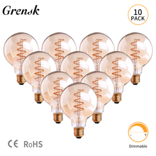 10pcs/lots Spiral Flexible Filament Bulb G80 E27 220V Led Globe Bulbs Dimmable Vintage Light Bulb E26 110V Antiqued Glass Lamps 2024 - buy cheap