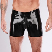 100% Nature Latex Handmade Sexy Rubber Underwear Pant Men's Latex Underwear Latex Rubber Pouch Underwear  Front Zip 2024 - buy cheap