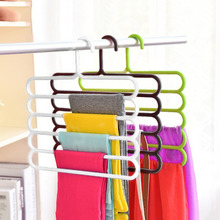 5 Layers Anti slip MagicTrousers Hanger Multifunction PP Pants Closet Belt Holder Rack S-type Bathroom Saving Space 2024 - buy cheap