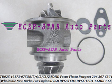 Бесплатная доставка, Картридж Turbo CHRA TD025 49173-07505 49173-07503 для FORD Focus Fiesta CMAX 207 307 для Citroen C3 4 1.6L HDi 2024 - купить недорого