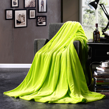 Manta têxtil macia de flanela para casa, cobertor de flanela sólida, manta para adultos, jogo de cama, vermelho, verde, azul 2024 - compre barato