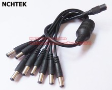 NCHTEK 5,5x2,1 DC Female 1-8 Male 2,1 мм кабель-разветвитель питания для камеры видеонаблюдения/Бесплатная доставка/1 шт. 2024 - купить недорого