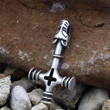 Youe shone Thor's hammer olaf wolf cross mjolnir кулон ювелирные изделия для викинга norse ожерелье амулет 2024 - купить недорого