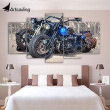 ArtSAiling 5 panel canvas HD Printed Motorcycle Painting children's room decor print poster picture canvas Free shipping/ny-2844 2024 - buy cheap