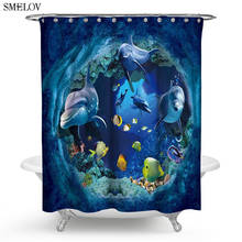 Ocean Shower Curtain Polyester fabric printed waterproof Bathroom Bath Tub Curtain screen Toilet Cover Bathroom Decor 180*180cm 2024 - buy cheap