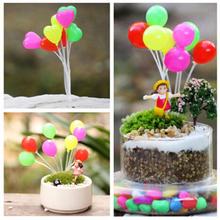 Mini Balloon Plant Miniature Figurine Garden Ornament Fairy Home Decor Simulation Colorful Balloons Micro Landscape Figurines 2024 - buy cheap