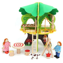 DIY Wooden Miniature Dollhouse Villa Tree House Doll Figures Furniture Construction Set Kids Educational Blocks Toy Gifts 2024 - buy cheap