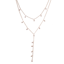 Многослойная цепочка, ожерелье 35 и 41 см с длинной цепочкой 10 см, женское ожерелье в форме Y, сексуальное свадебное многослойное свадебное ожерелье 2024 - купить недорого