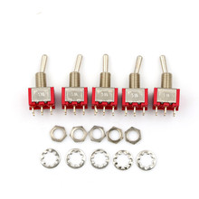 5pcs AC 250V 2A/ AC 5A 120V Mini 6Pin (ON) - OFF - (ON) DPDT 3 Positions Toggle Switch MTS-223 Dual Reset Power Switch 2024 - buy cheap