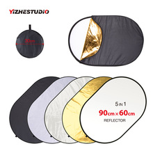 Yizhestudio 5 in 1 Reflector 24''x35'' Fotografia Disffuer Gold Silver White Black Translucent portable light reflector 2024 - buy cheap